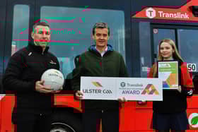 Diarmaid Marsden, Ulster GAA Head of Club and Community Development Department, Tony McDaid, Assistant Service Delivery Manager, and Imogen Holden from Sean Dolan’s GAC.