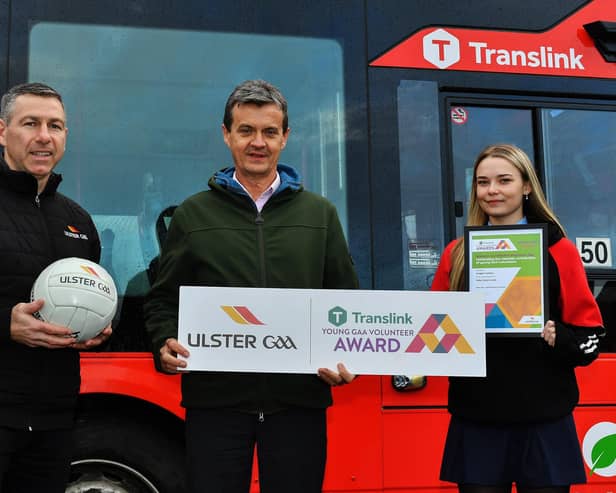Diarmaid Marsden, Ulster GAA Head of Club and Community Development Department, Tony McDaid, Assistant Service Delivery Manager, and Imogen Holden from Sean Dolan’s GAC.