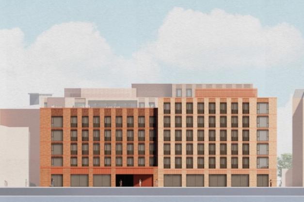 The proposed elevations as viewed from the Strand Road.