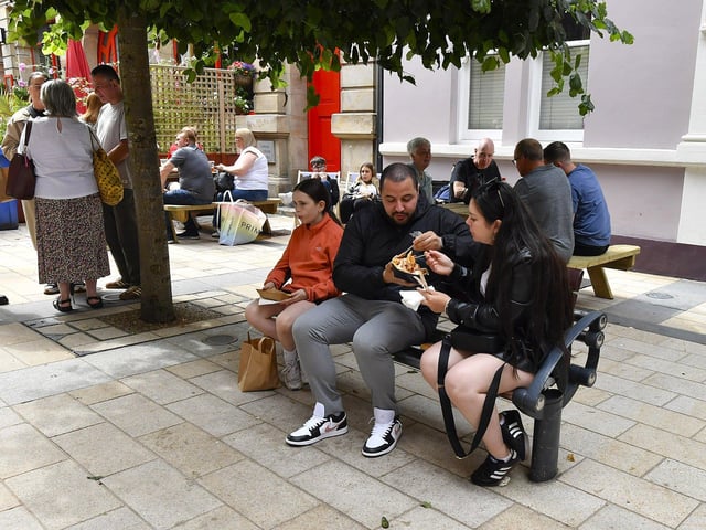 People at the LegenDerry Street Food Festival held at Guildhall Street and Harbour Square over the weekend.Photo: George Sweeney