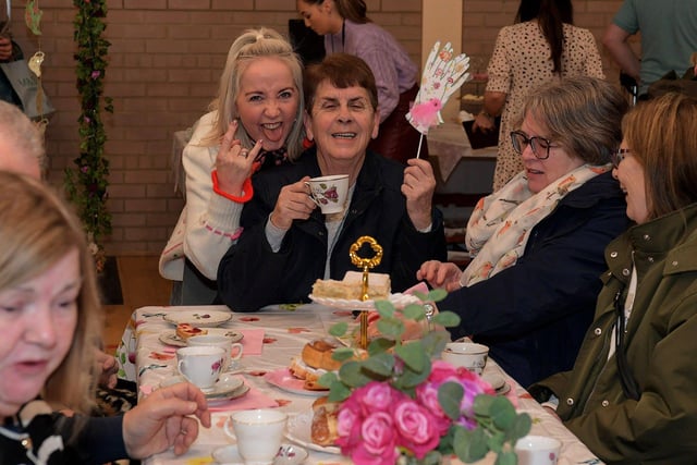 Vintage Tea for grandparents at St John’s Primary School on Wednesday morning. Photo: George Sweeney