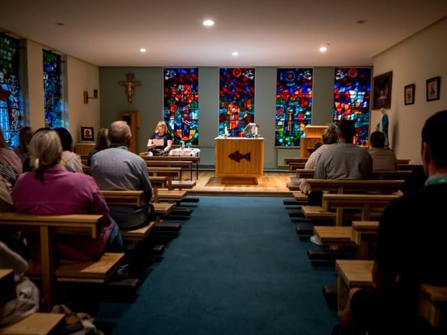 A service for school staff at St Columb's College.