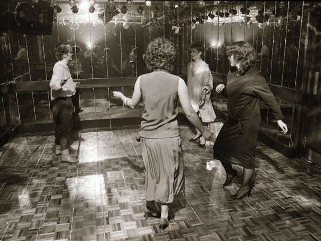 Dancing at the disco back in 1985.