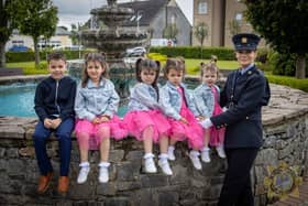 Garda Lisa-Marie Fitzgerald with five of her six children.