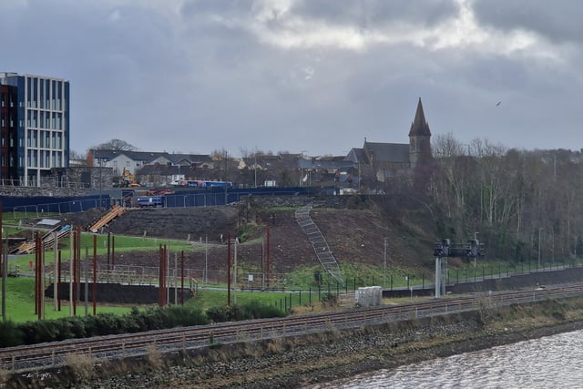 Collapsed fencing at Ebrington.