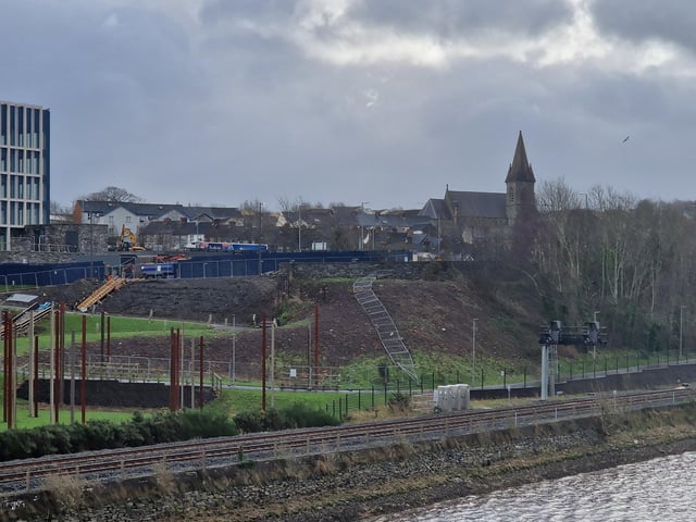Collapsed fencing at Ebrington.