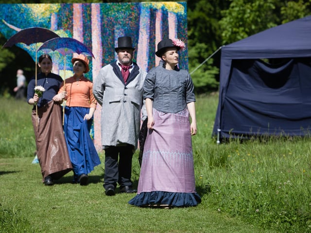 Painting in the Park with The Exchange Inishowen and Artlink, Fort Dunreer recreated A Sunday on La Grande Jatte by Georges Seurat.