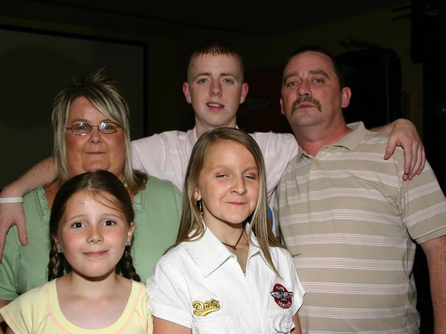 Terry Doherty Birthday Boy celebrating his 18th with family Kerry Natalie Mum Margaret Terry and dad Frankie 8057dd : Parties and celebrations in August 2005.