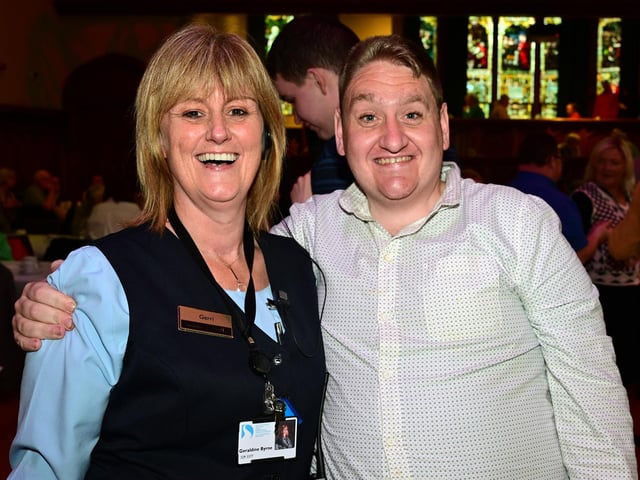 Geri Byrne and Thomas Cooper
The Mayor Councillor Lilian Seenoi-Barr hosted an Afrobeat Tea dance in the Guildhall which blended traditional waltzes with a selection of upbeat tunes bringing people to their feet on the dance floor of the main hall. Picture Martin McKeown. 09.10.24