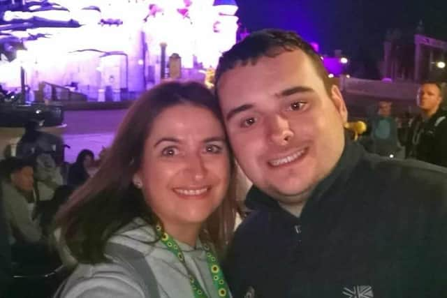 Ros Brennan pictured with her son on a recent trip to Disneyland.