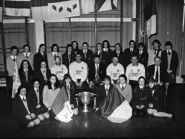 Sam Maguire Cup at Thornhill College.