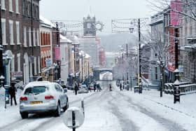 Shipquay Street in the snow. Photo: Hugh Gallagher.
