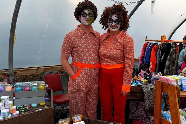 Traders pictured at their stalls at the Mullan Hope Centre’s Spooky Halloween Markets, in Moville, on Sunday evening last.  Photo: George Sweeney.  DER2244GS – 061