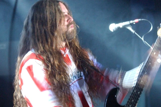 Andreas Kisser performing with Sepultura in the Nerve Centre.