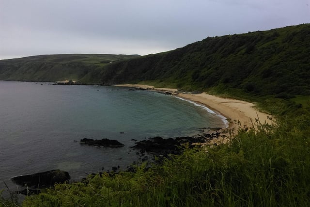 Kinnagoe is located below Glenagiveny where La Trinidad Valencera, one of the ships of the Spanish Armada, was wrecked in 1588.  The beach is not lifeguarded and bears the brunt of the North Atlantic with sometimes heavy surf and steep drifts in the sand not far from the shore. As such, extra care should be taken if swimming at this idyllic spot.