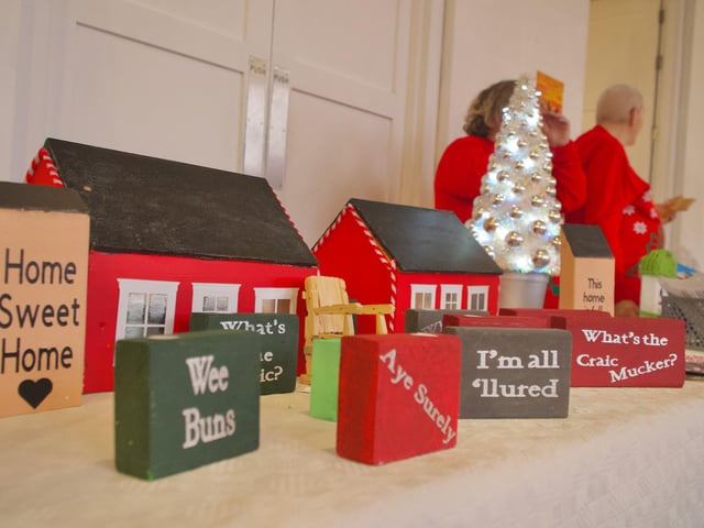 Some of the craft works on sale.