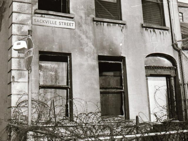 Fire at Hogg and Mitchell's factory at Great James Street.