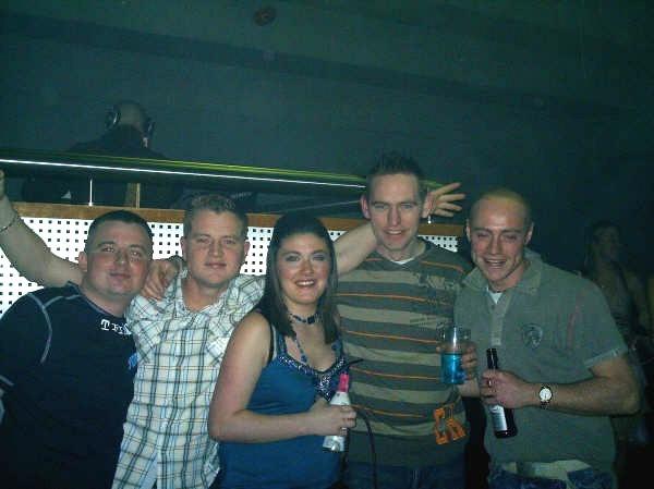 Enjoying a night out at Earth nightclub back in January 2006.