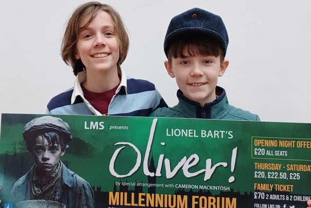Brothers Ben and David Langan who are playing Oliver and Charley CREDIT LMS