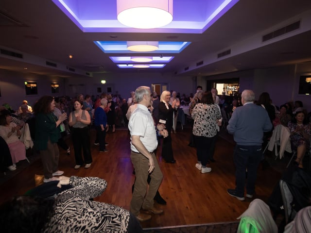 Dancers take to the floor at the Triax 60s/70s Dinner & Dance at the Maldron Hotel on. Tuesday night last.
