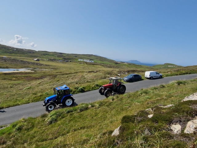 A few of the drivers heading out as part of the convoy.