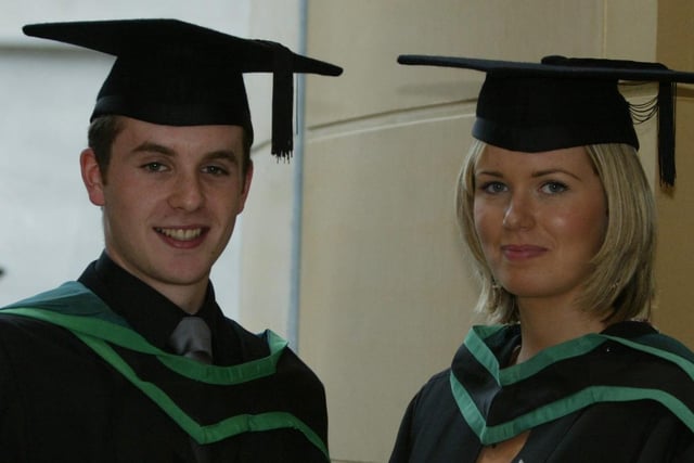 Colin Doherty and Kiera MacFarland who were conferred with a degree in Pyschology.  (1107JB48)