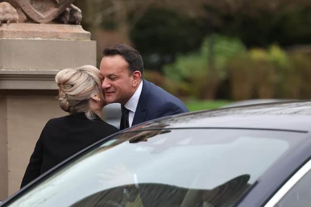 First Minister Michelle O'Neill and Taoiseach Leo Varadkar at Stormont Castle
