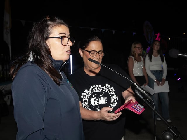 Two of the readers pictured at the Grotto on Friday night. : .