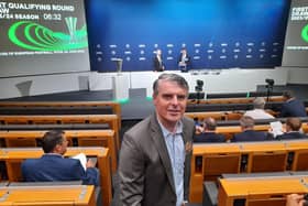 Declan Callaghan, Derry City director pictured this week at UEFA headquarters, in Switzerland.