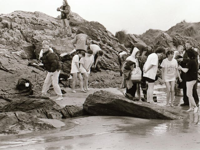 The 1995 New Year's Day Swim at Culdaff.