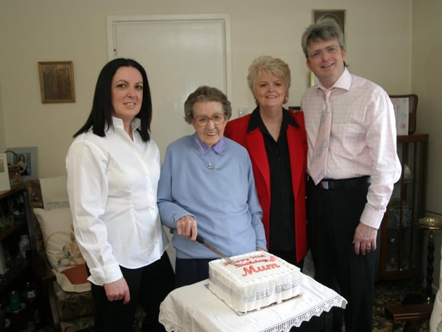 Party celebrations back in 2004: Patricia Gillen.