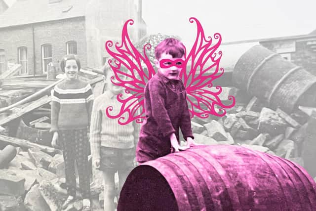 A poster for 'Border Fairies' based on a photo of Richard O'Leary and his siblings from Cork on holidays in Derry in September 1969