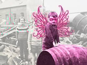 A poster for 'Border Fairies' based on a photo of Richard O'Leary and his siblings from Cork on holidays in Derry in September 1969