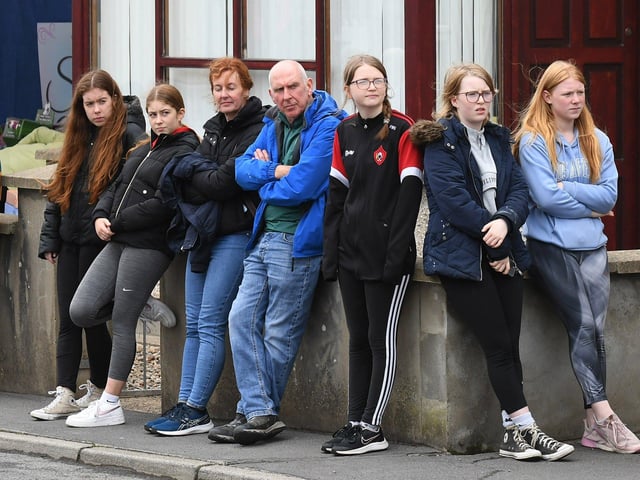 Spectators at the Clonmany Festival Parade on Sunday afternoon. Photo: George Sweeney