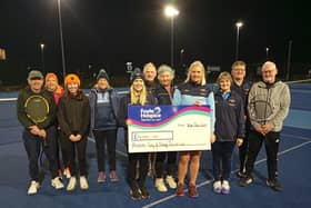 City of Derry Tennis Club cheque presented to Foyle Hospice.