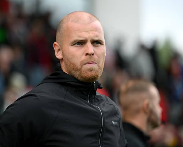 Derry City interim manager Mark Connolly during the SSE Airtricity Men’s Premier Division match between Derry City and Shamrock Rovers at The Ryan McBride Brandywell Stadium in Derry. Photo by Stephen McCarthy/Sportsfile