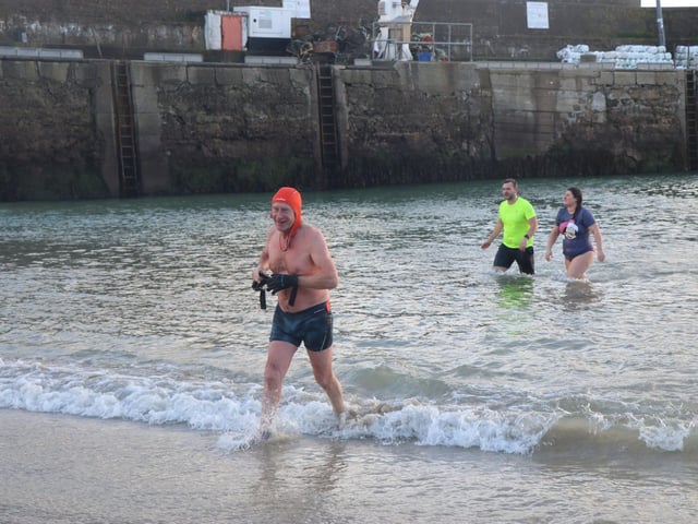 Malin Head Community Christmas Day Swim at Portmor Beach.