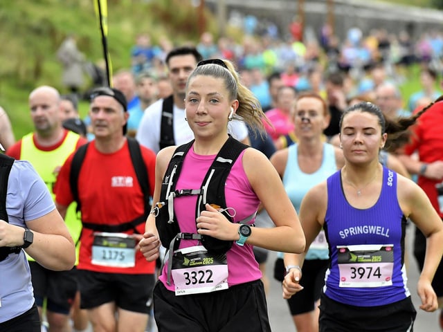 Competitors take part in the 2025 Waterside Half Marathon.  Photo: George Sweeney