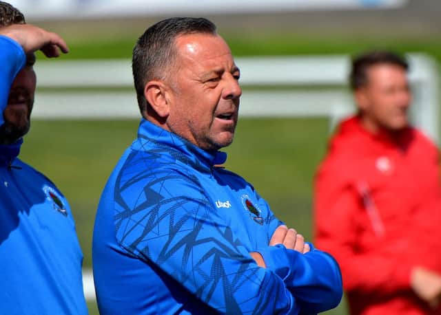 Institute manager Brian Donaghey took positives from Saturday's narrow defeat at Loughgall.