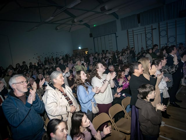 Standing ovation at the end of Thursday's finale at St. Joseph's Boys School.