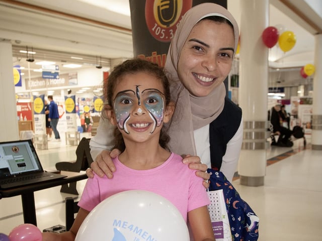 Having fun at a Cancer Fund for Children fundraiser during an Annual Charity Event at Lisnagelvin Shopping Centre.