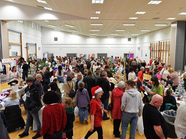 There were seventy stall holders, selling a variety of gifts, at St Marys College Christmas Craft Fair on Saturday.  Photo: George Sweeney