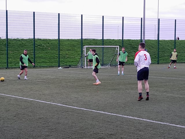 Footballers at the Galliagh Community Response (GCR) Memorial Cup in memory of Bronagh McLaughlin and Caitlin McLaughlin last Saturday.