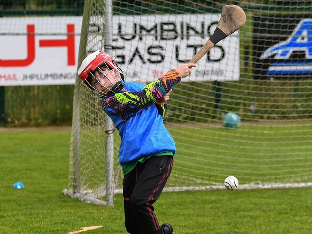 Children enjoy the activities at Doire Trasna Kellogs Cúl Camp. Photo: George Sweeney