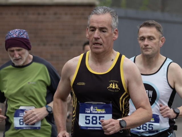 Letterkenny AC's Ciaran O'Donnell at the Half Marathon. (Photos: North West Newspix)