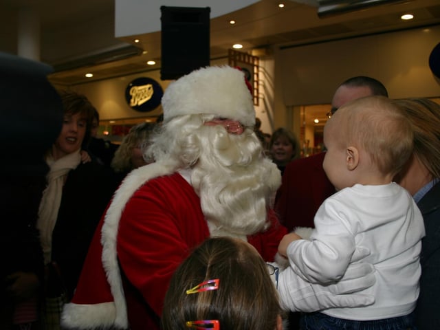 Foyleside Shopping Centre Santa's arrival November 2004.