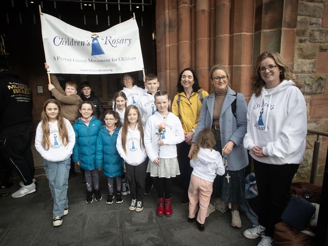 The Children's Rosary Prayer Group pictured on Saturday.
