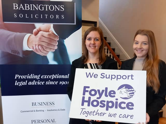 March marks Make a Will Month at Foyle Hospice, which is being supported by lots of local law firms including Babingtons Solicitors.