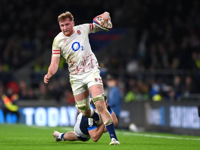 Ollie Chessum in action against Scotland at Twickenham. Photo: Getty Images.