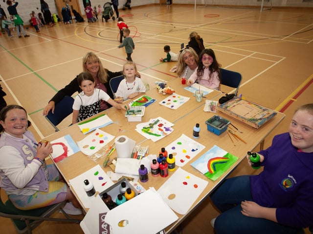 Happy faces at the Feile 23's Wan Big Party in Creggan on Tuesday afternoon.